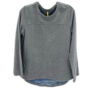 Lole women’s heather gray side pockets sweatshirt